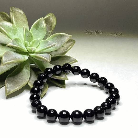 Black Tourmaline Crystal Bracelet Charged Energized
