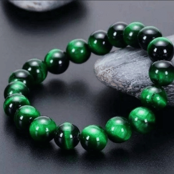 Green Tiger Eye Crystal Bracelet Charged Energized
