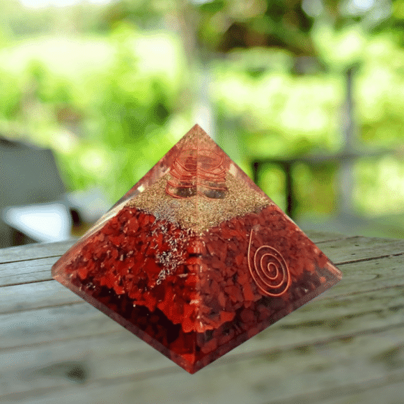 Red Jasper Orgone Pyramid